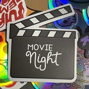 ♥️Bundle & Save♥️ Black and White Clapperboard Sticker